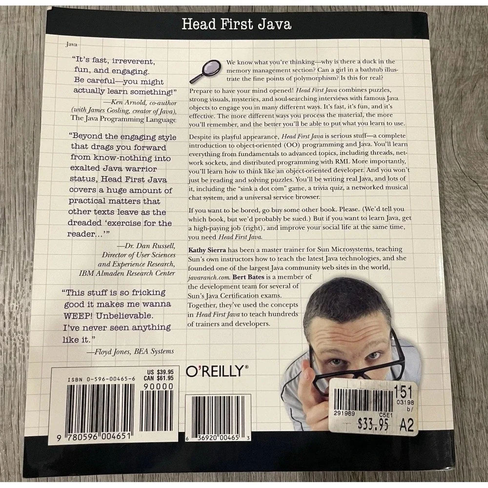 Head First Java O Reilly 2003 First‎ Edition Your Brain On Java A Learners Guide